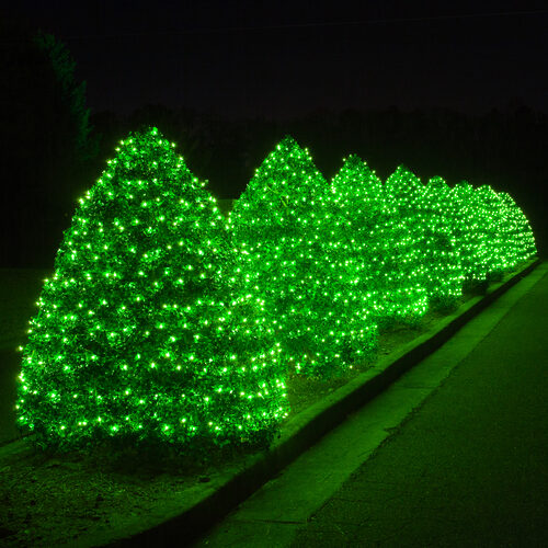 50 Viviluxe TM Green Christmas Mini Lights, Green Wire, 5.5" Spacing