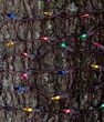 6" x 12' Multicolor Mini Christmas Trunk Wrap Lights, 150 Lights on Brown Wire