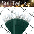 4' x 6' Cool White SoftTwinkle 5mm LED Christmas Net Lights, 70 Lights on Green Wire