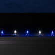 C7 Blue / Cool White FlexFilament Shatterproof Vintage Commercial LED Christmas Lights, 50 Lights, 50'