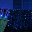4' x 6' Blue Mini Christmas Net Lights, 150 Lights on Green Wire