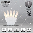 4' x 8' White Frost Mini Christmas Net Lights, 200 Lights on White Wire