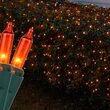 4' x 6' Orange Mini Christmas Net Lights, 150 Lights on Green Wire