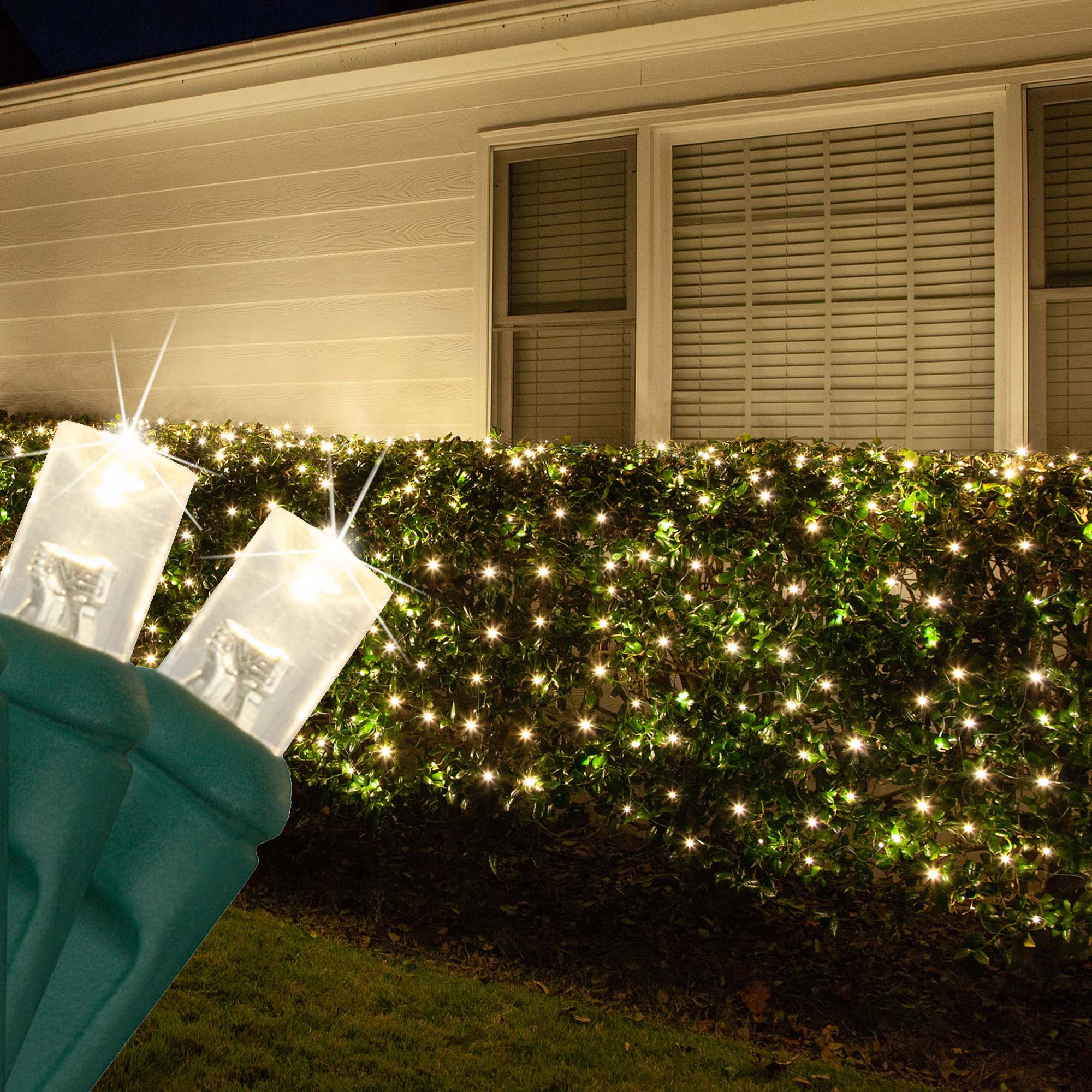 white warm led christmas lights