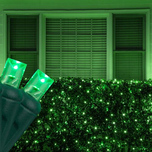 4' x 6' Green 5mm LED Christmas Net Lights, 100 Lamps on Green Wire