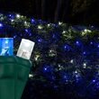 4' x 6' Blue, Cool White 5mm LED Christmas Net Lights, 100 Lights on Green Wire