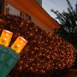 4' x 6' Amber 5mm LED Christmas Net Lights, 100 Lights on Green Wire