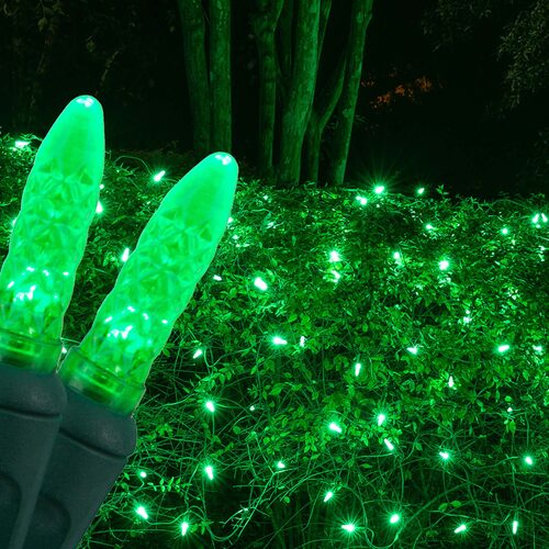 4' x 6' Green M5 LED Christmas Net Lights, 100 Lights on Green Wire