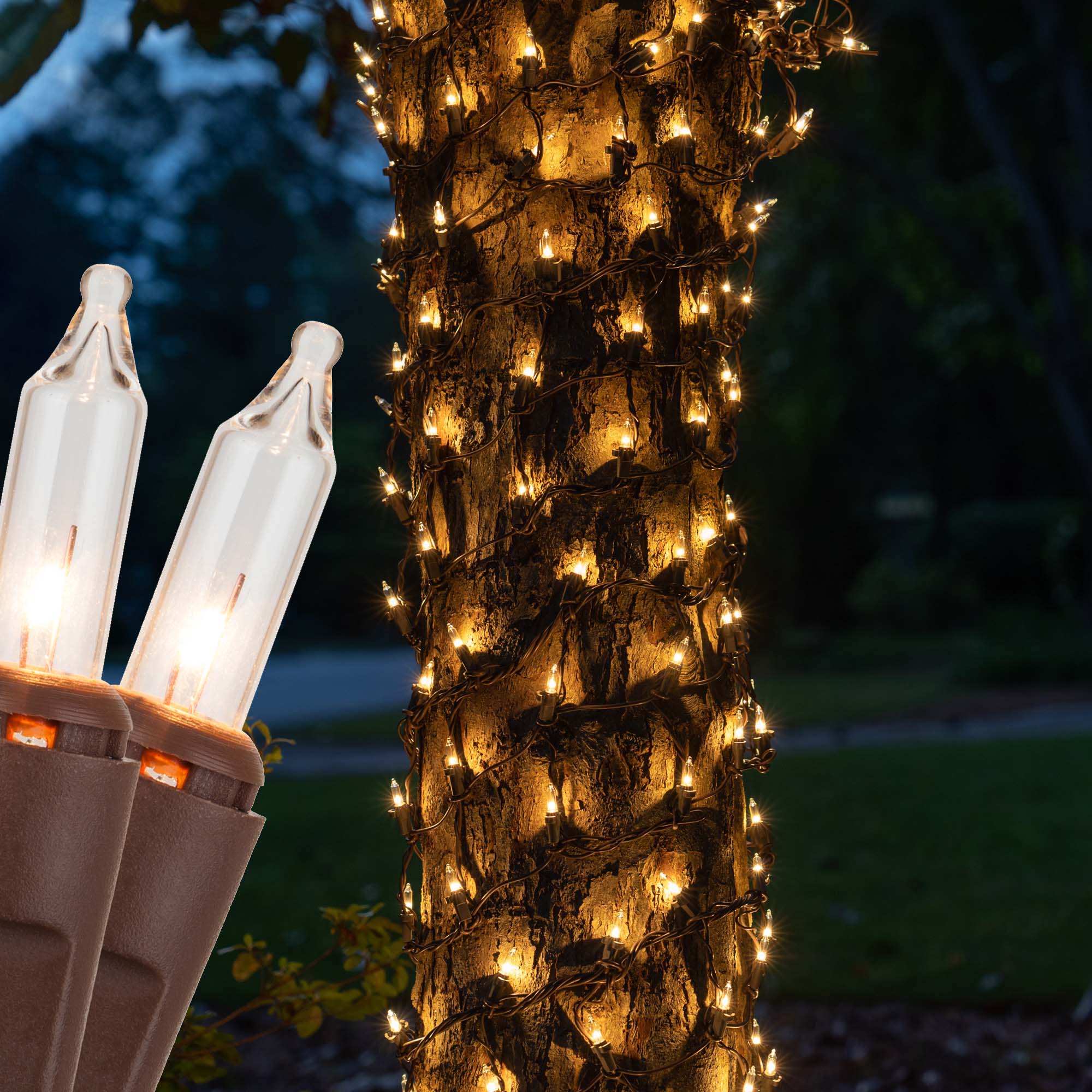 Tree trunk net deals lights