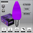 C9 Purple Smooth OptiCore Commercial LED Halloween Lights, 25 Lights, 25'