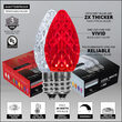 C7 Cool White / Red OptiCore Commercial LED Christmas Lights, 50 Lights, 50'
