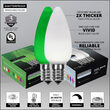 C9 Cool White / Green Smooth OptiCore Commercial LED Christmas Lights, 50 Lights, 50'