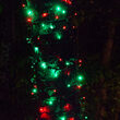 50 5mm Red, Green SoftTwinkle TM LED Christmas Lights, Green Wire, 4" Spacing
