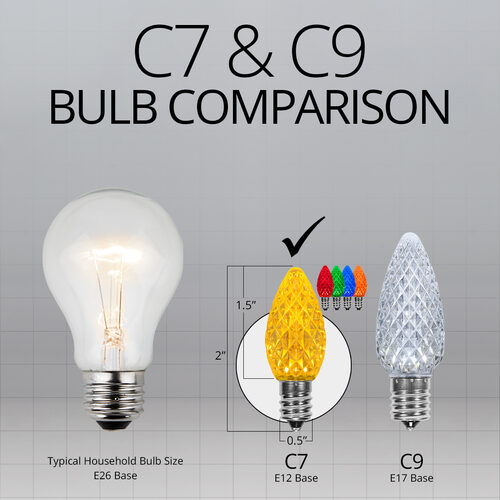 C7 Multicolor OptiCore LED Bulbs