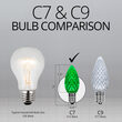 C7 Green OptiCore LED Bulbs