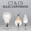 C7 Opaque Warm White OptiCore LED Bulbs