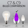 C9 Opaque Purple OptiCore LED Bulbs
