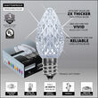 C7 Cool White Twinkle OptiCore Commercial LED Christmas Lights, 25 Lights, 25'
