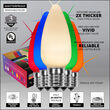 C9 Twinkle Opaque Multicolor OptiCore LED Bulbs