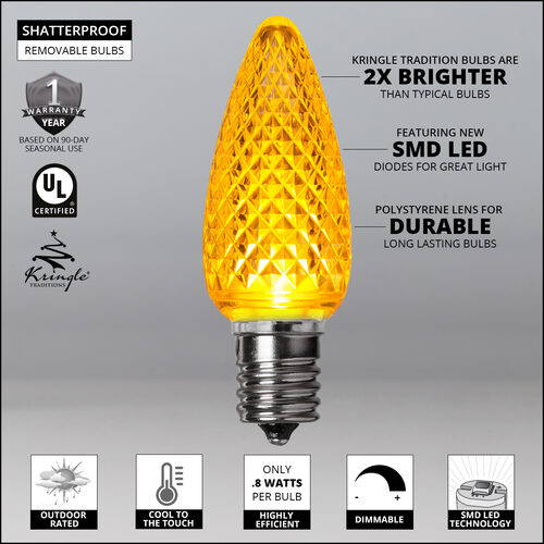 C9 Gold Kringle Traditions LED Bulbs