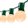 Opaque White G40 Lights on Green Wire