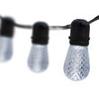 54' Commercial Cool White LED Patio String Light Set with 24 S14 Bulbs on Black Wire
