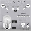 100' Commercial Clear Patio String Light Set with 75 S11 Bulbs on Black Wire