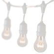 108' Commercial Patio String with 50 Suspended A15 Clear Outdoor Patio Lights, 24 Inch Spacing