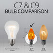 C7 Transparent Shatterproof Amber FlexFilament LED Bulbs 