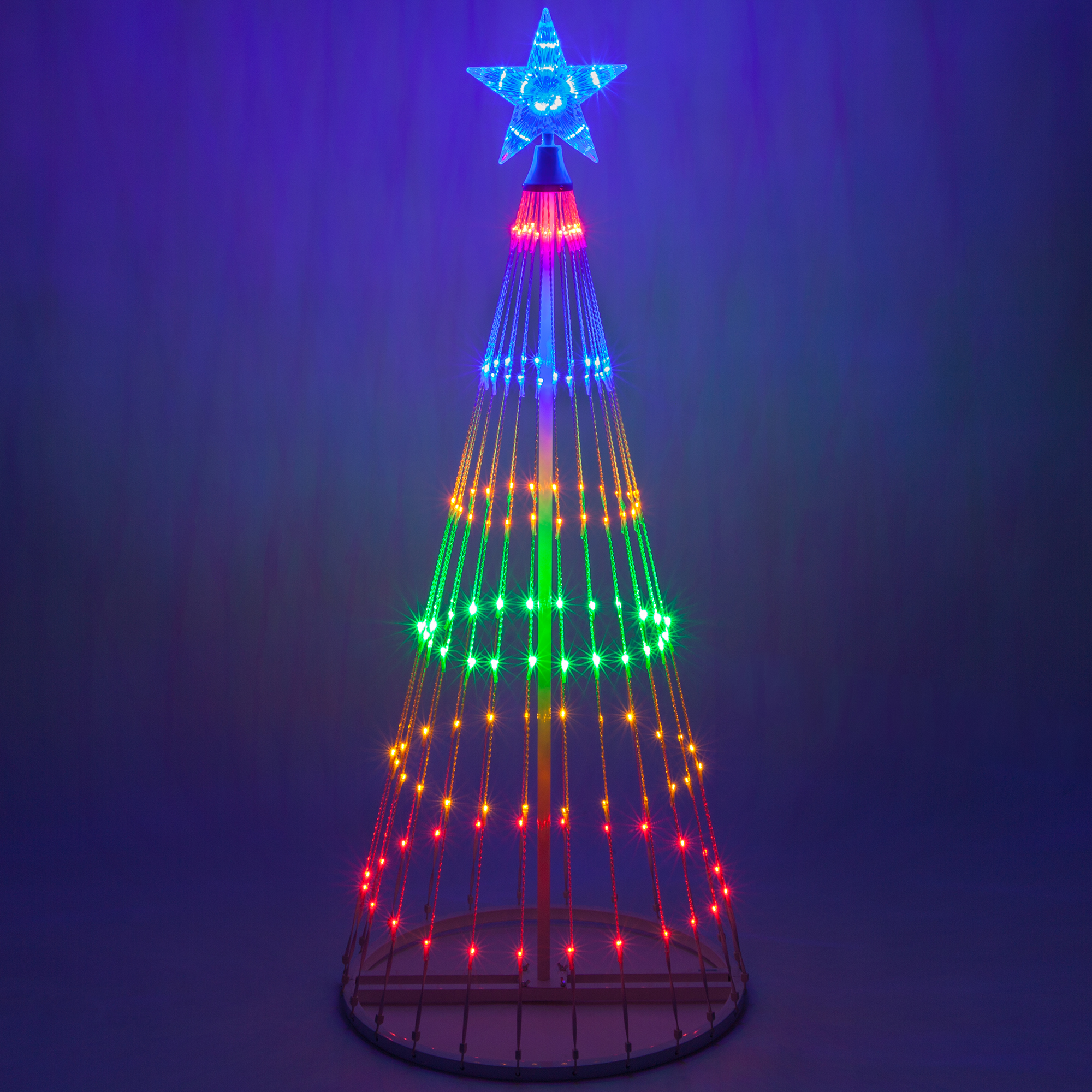 Multicolor LED Animated Outdoor Lightshow Tree Wintergreen