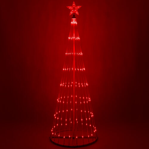 6' Red LED Animated Outdoor Lightshow Tree