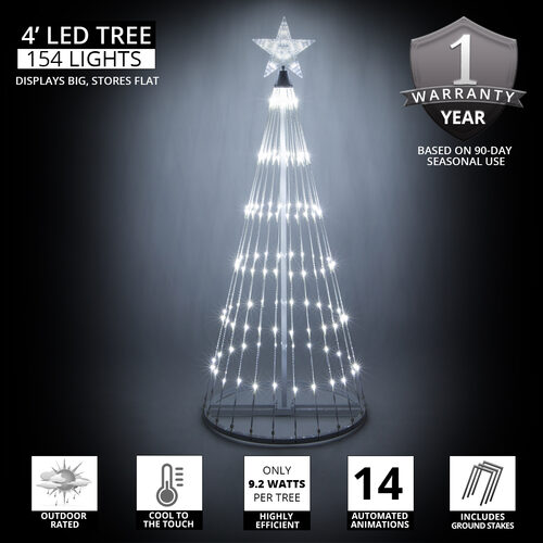 Cool White LED Animated Outdoor Lightshow Tree - Wintergreen Corporation -  Wintergreen Corporation