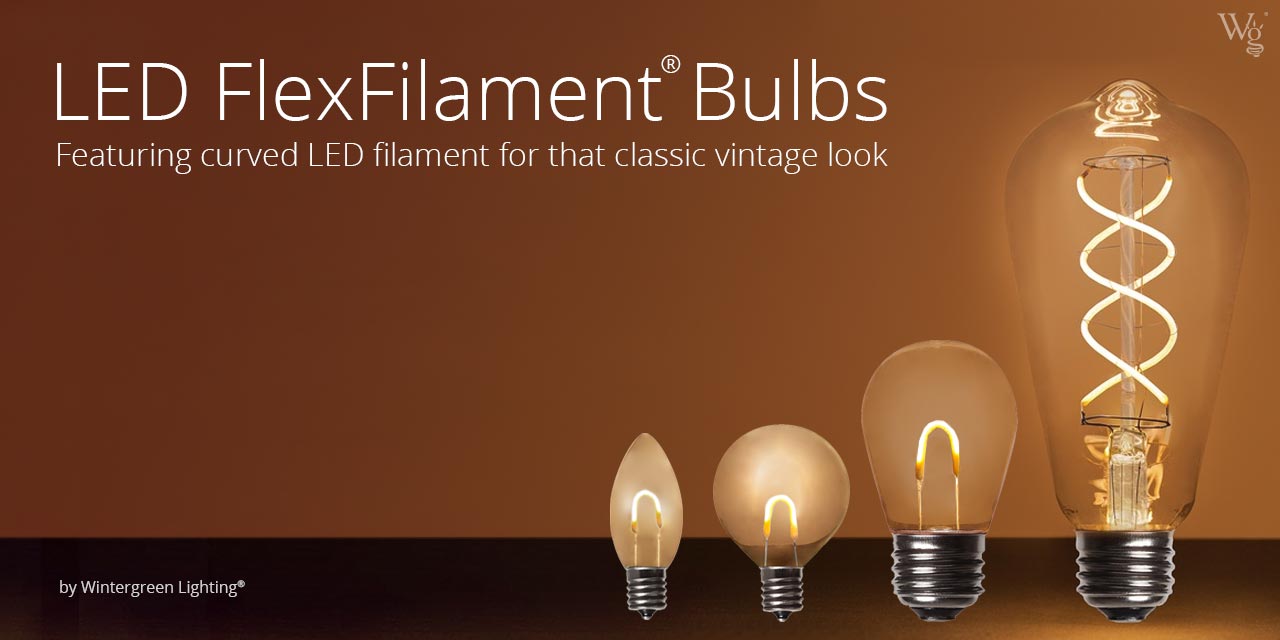 FlexFilament LED Commercial Christmas Light Bulbs