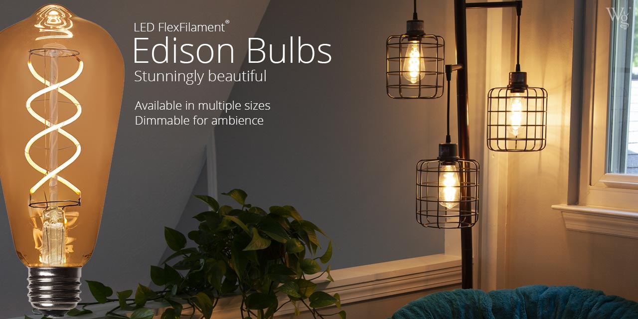 FlexFilament LED Edison Light Bulbs
