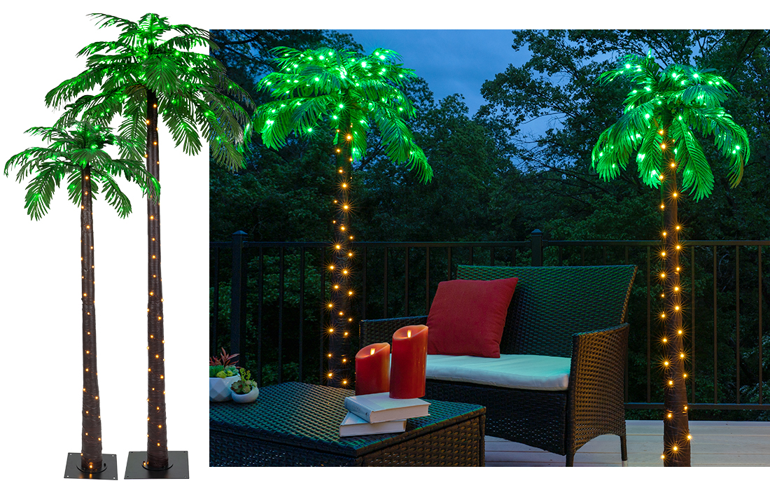 Lighted Palm Tree with LED Lights