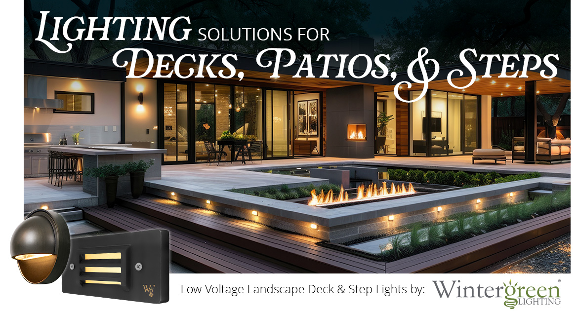 low voltage landscape lighting deck step lights