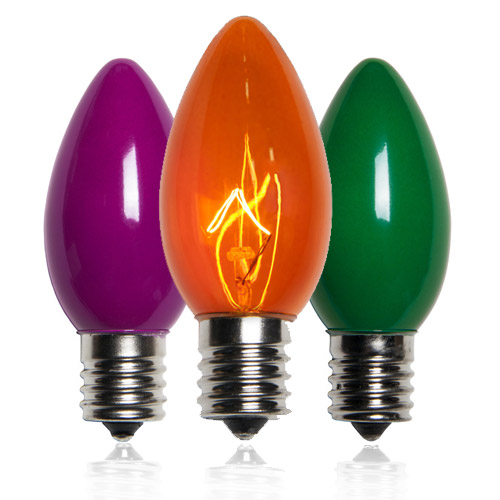 C9 Halloween Themed Light Bulbs
